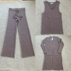 525 Ribbed Knit 3-Piece Lounge Set NWT Size Small